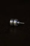 Parts of Four Stud Earrings Collection II Highly Handcrafted Natural Stone PS4-1035-9-MA+DIA-YGCY Matte Sterling Silver+0.1 Carat Diamond Slice PPOF44